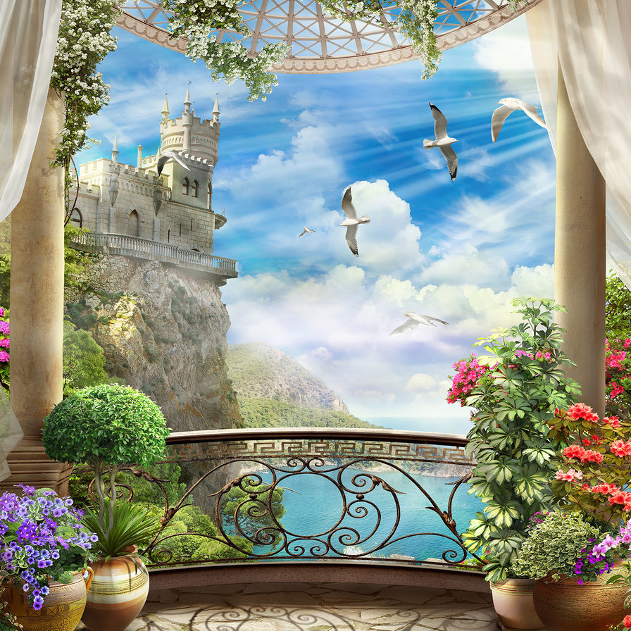 крым - чайки, крым, море, природа - оригинал