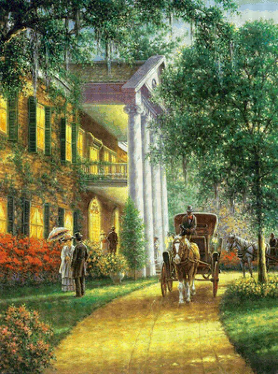 летняя картина - живопись, пейзаж, картина - предпросмотр