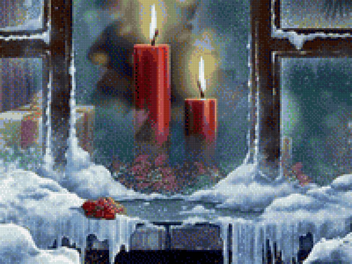 Новогодние свечи - новый год - предпросмотр