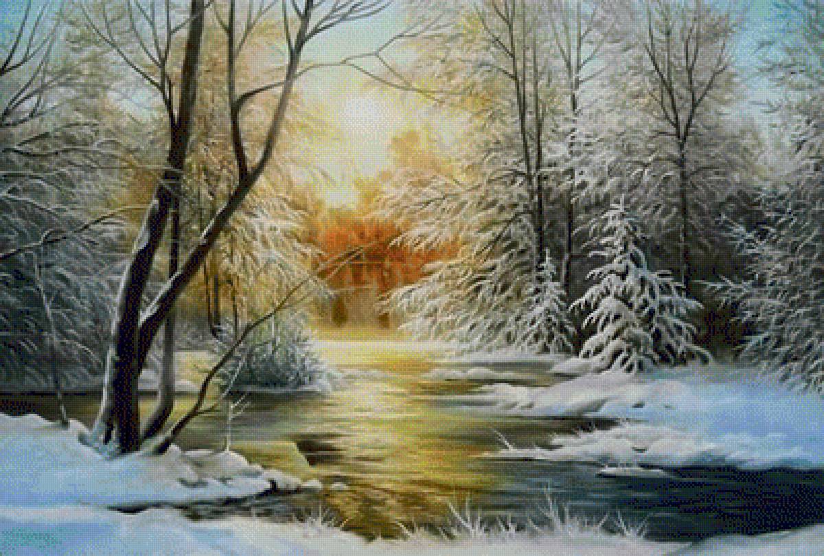 зимний пейзаж - предпросмотр