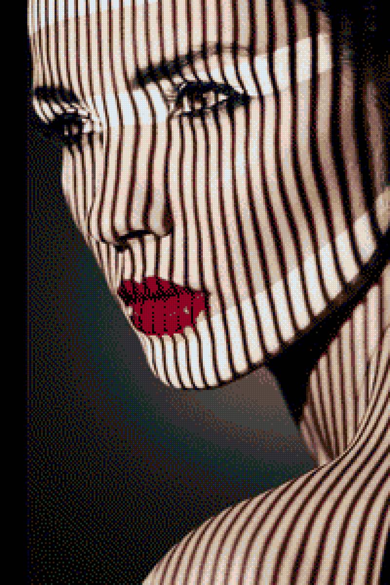 Женщина - женщина, полоски, туняпродакш, стиль - предпросмотр