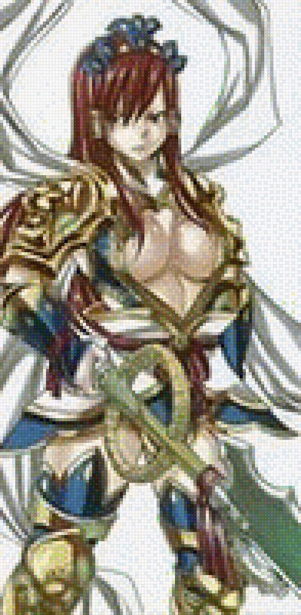 Эрза Скарлет - портрет, аниме, доспехи - предпросмотр