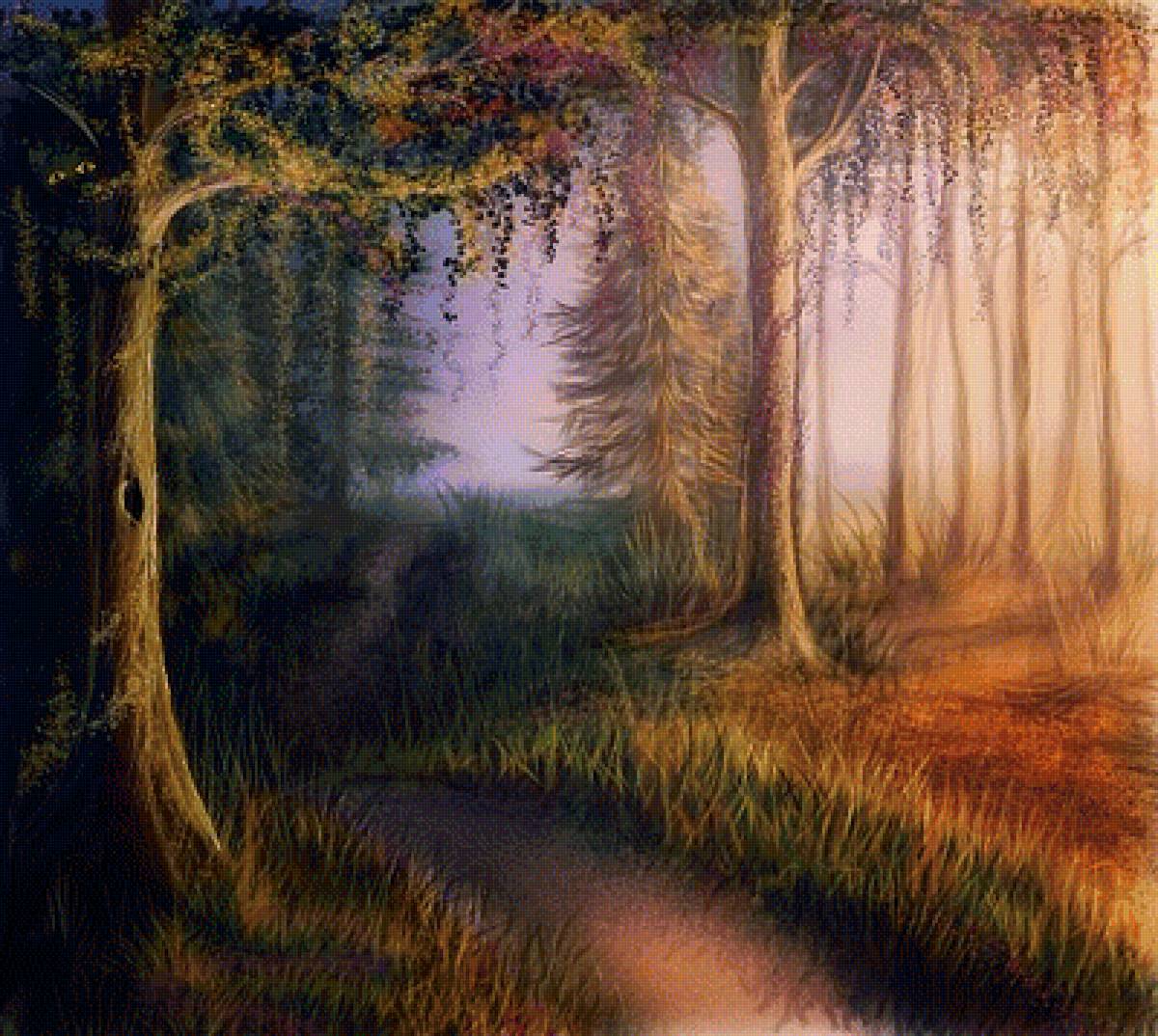 Пейзаж - природа, деревья - предпросмотр