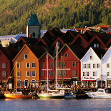 Схема вышивки «домики и лодки»