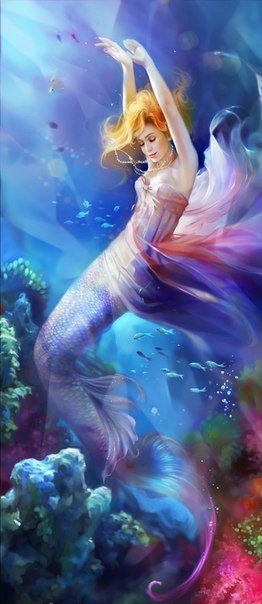 Русалочка - сказки, иллюстрации, фэнтази - оригинал