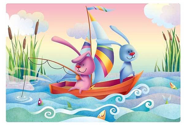 Зайцы - иллюстрация, сказка - оригинал