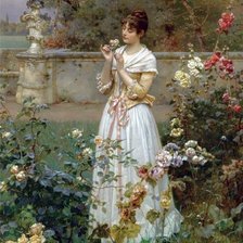 Девушка в саду