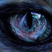 Схема вышивки «глаз волка»