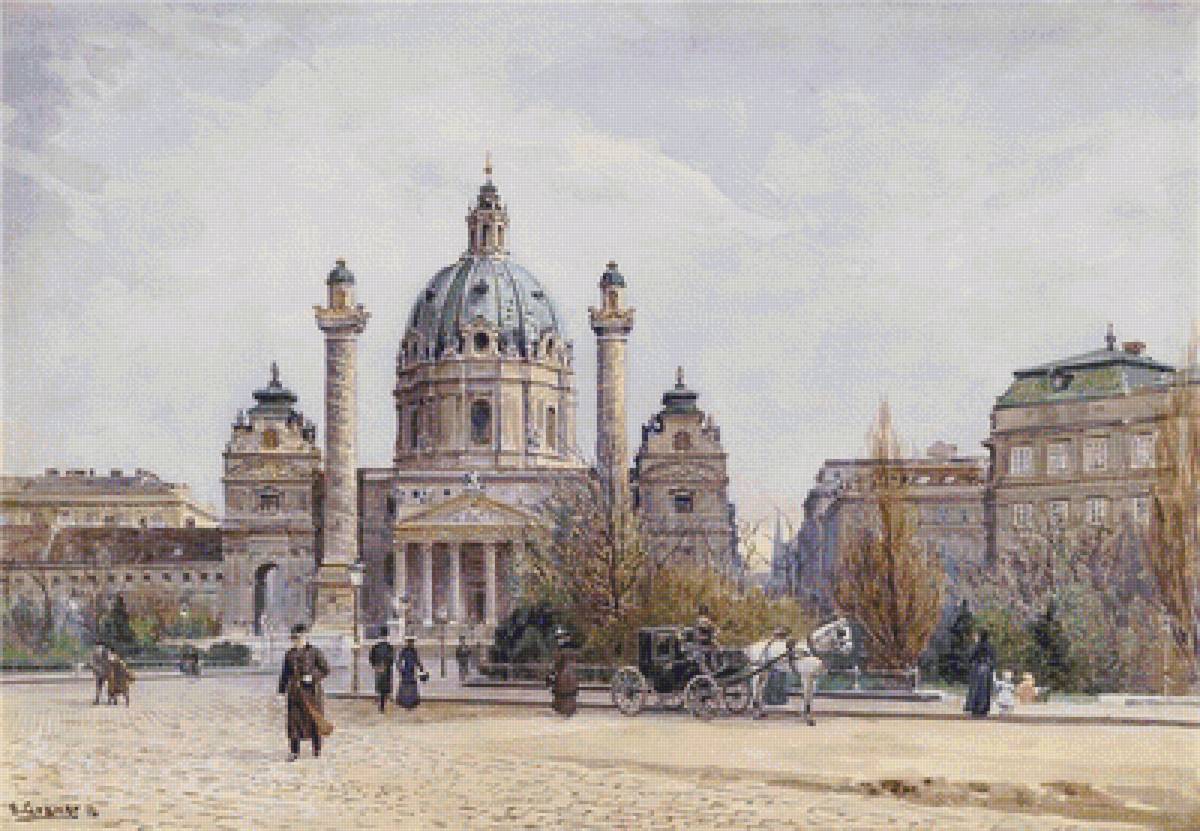 Вена - люди, город, вена, картина - предпросмотр