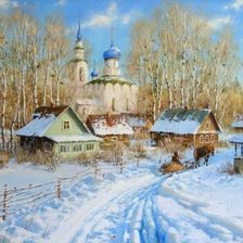 Оригинал схемы вышивки «Русская зима» (№1395640)