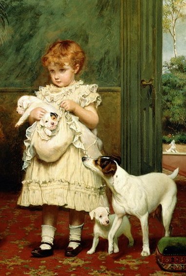 №1396092 - животные, собаки, дети - оригинал