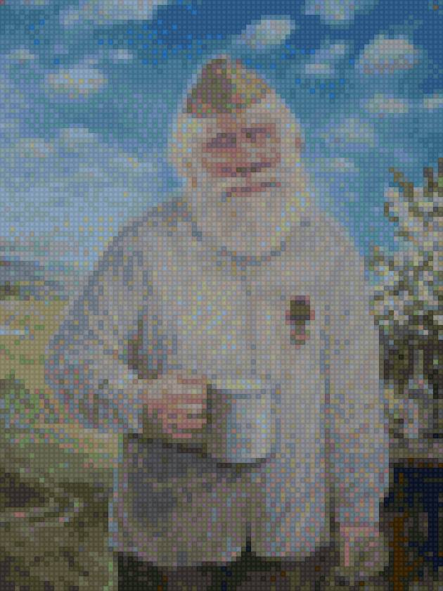 герой - люди, вышивка крестом - предпросмотр