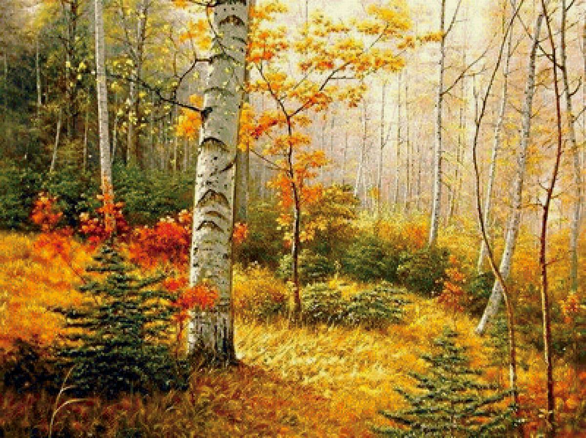 осень в лесу - пейзаж, осень, природа - предпросмотр