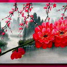 Схема вышивки «сакура»