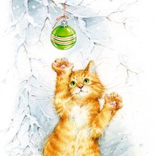 Схема вышивки «котик»