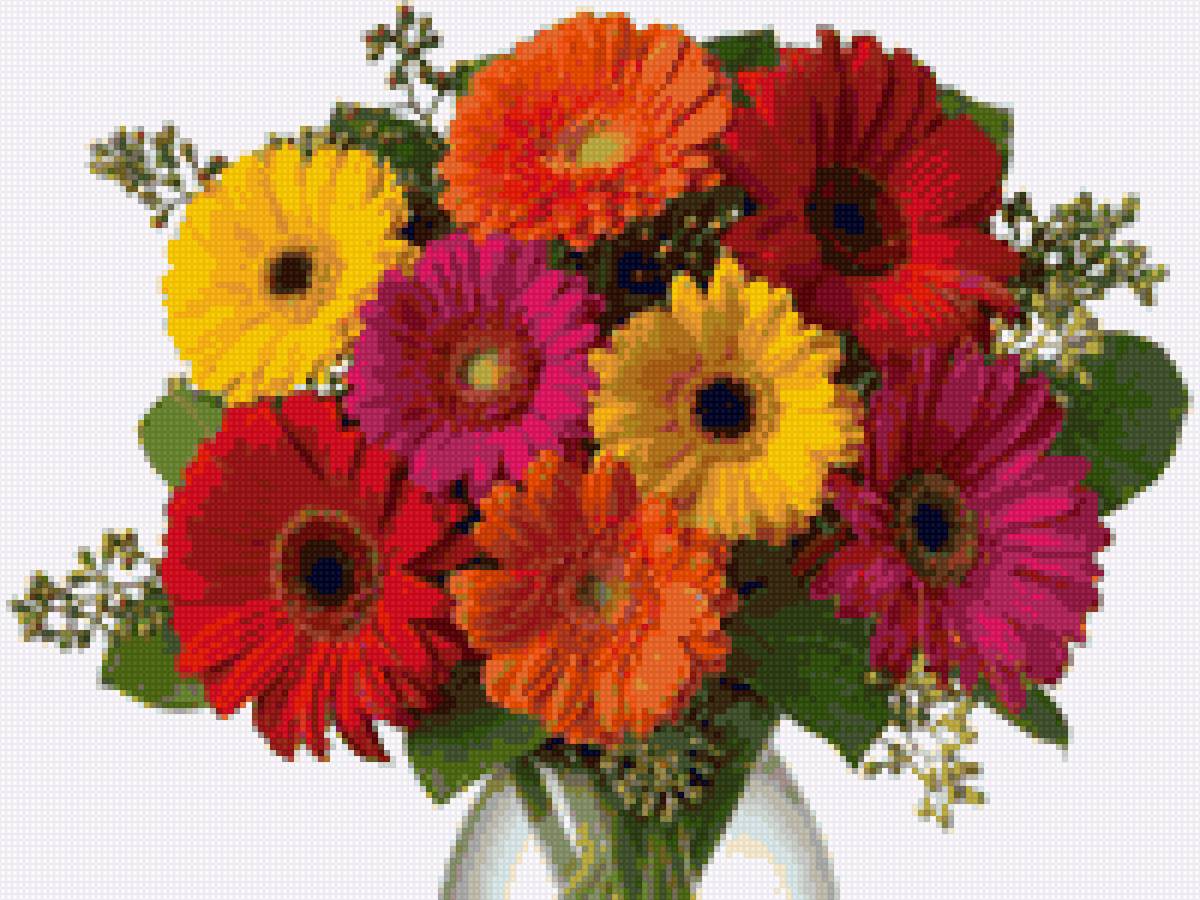 Герберы - букет, герберы, цветы - предпросмотр