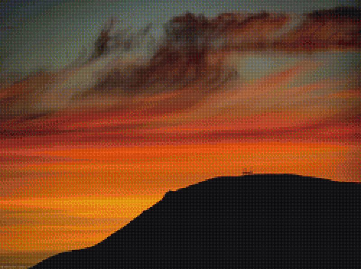 Закат в горах - норильск, вечер, горы, закат - предпросмотр