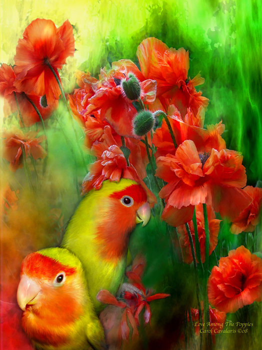 Керол Каваларис - картина, цветы - оригинал