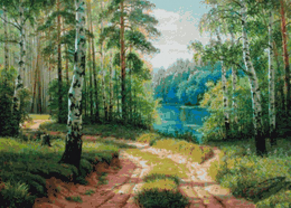 дорога в лесу - предпросмотр