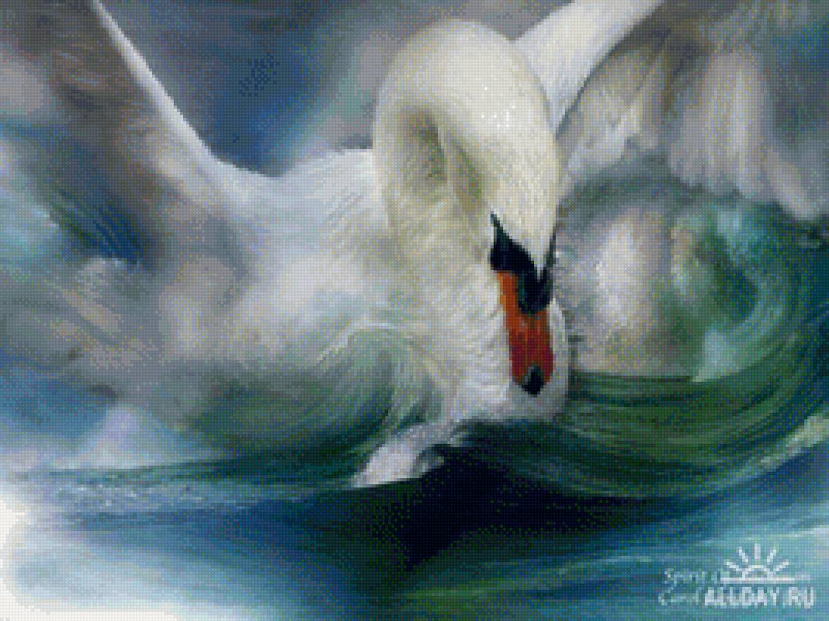 лебедь2 Кэрол Каваларис - картина, животные - предпросмотр