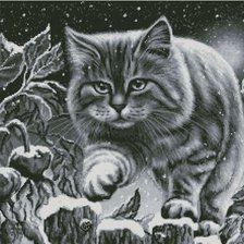 Оригинал схемы вышивки «Лунный кот» (№1399251)