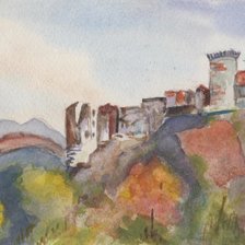 Схема вышивки «Акварель башня»