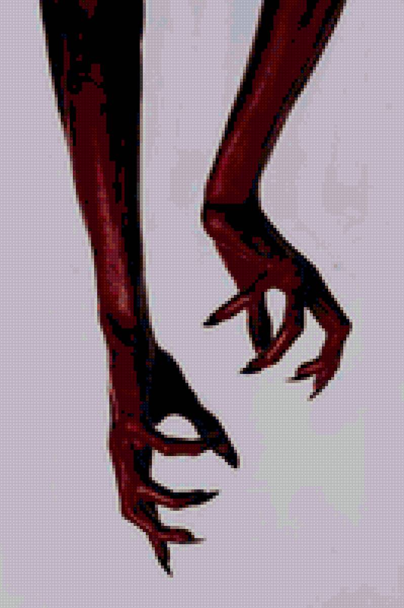 Руки демона - мистика, кровь, демон, когти - предпросмотр