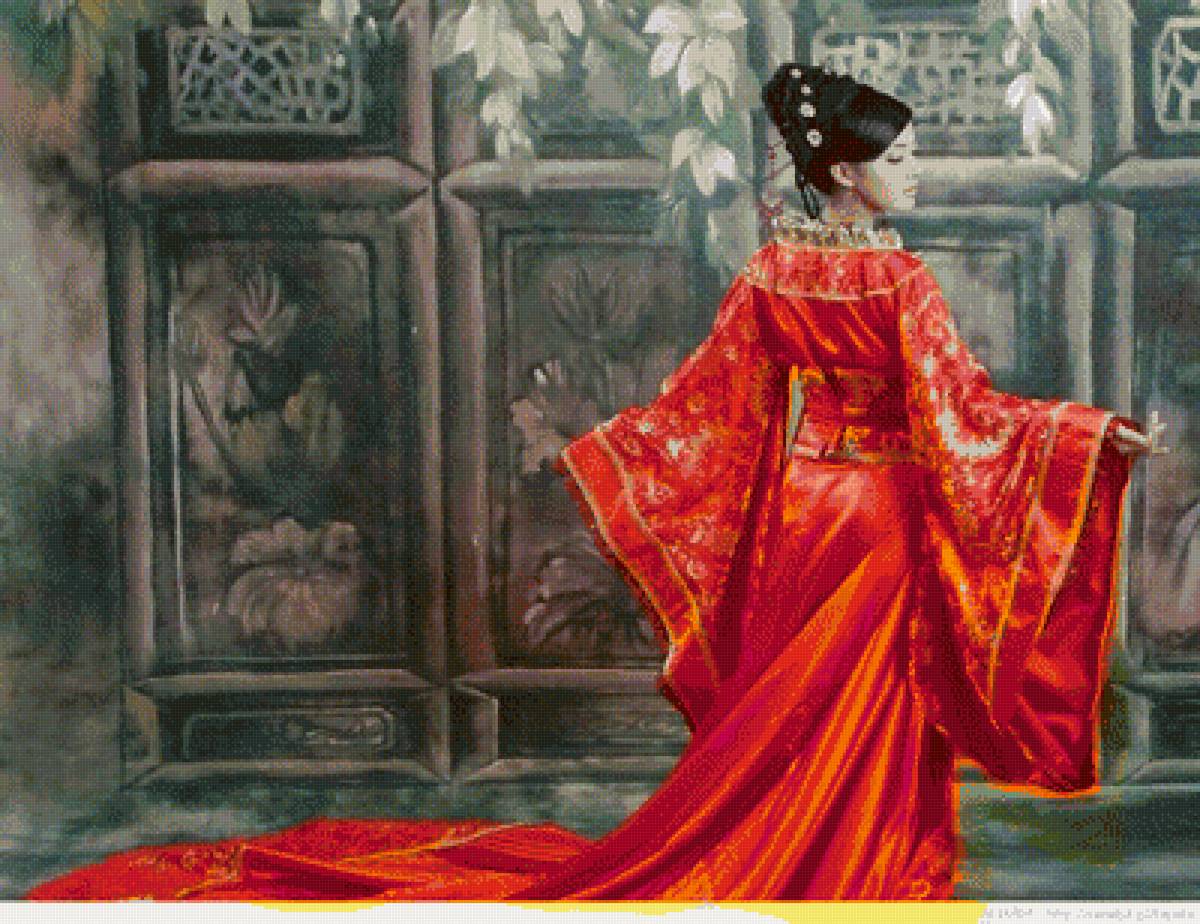 Девушка - девушка, азия, гейша - предпросмотр