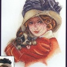 Схема вышивки «Дама с собакой.»