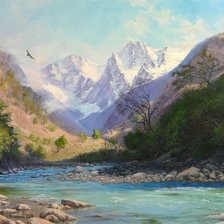 Схема вышивки «В горах»