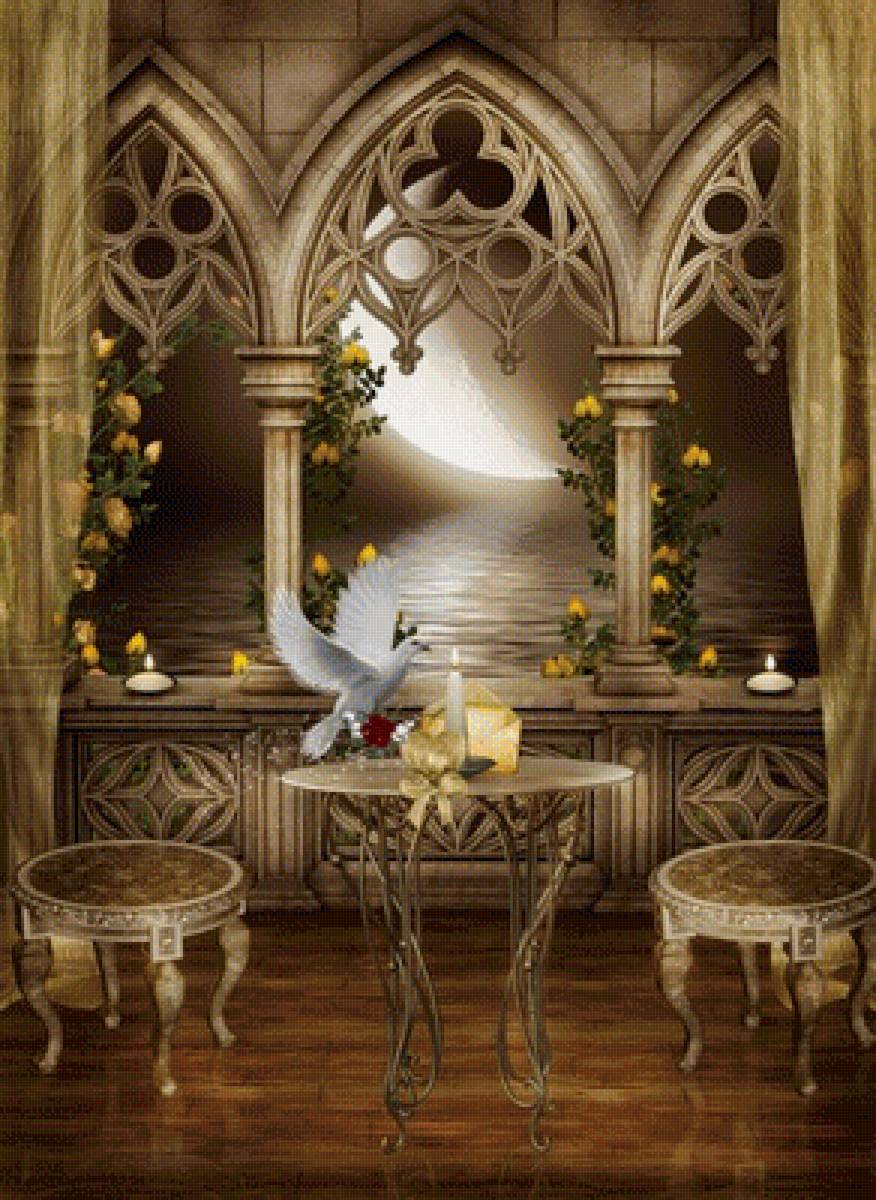 №1400384 - природа, голуби, птицы, картина - предпросмотр