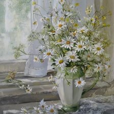 Схема вышивки «Ромашки жвопись»