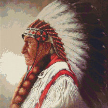 Схема вышивки «Вожди Индейцев - Коренных Американцев»