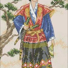 Схема вышивки «САМУРАЙ С МЕЧАМИ»