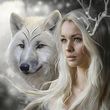 Схема вышивки «Богиня волков»