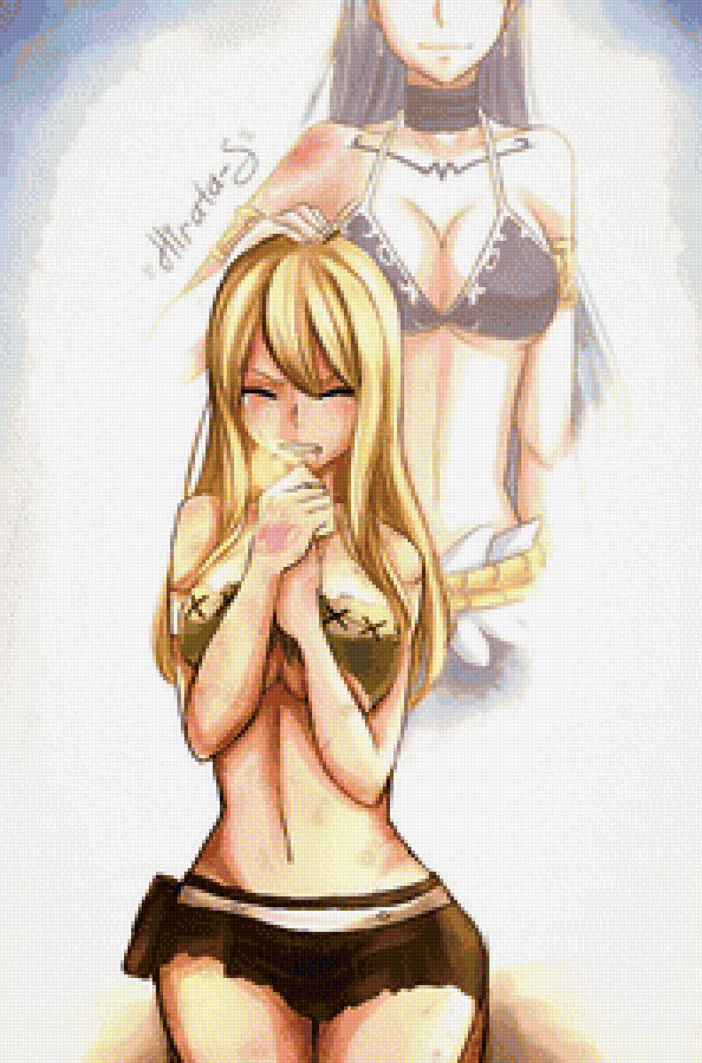 Люси и Водолей - водолей, хвост феи, люси - предпросмотр