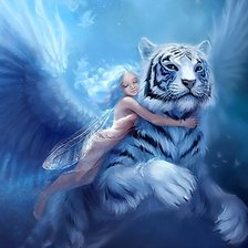Схема вышивки «Фея и тигр»