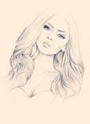 Девушка - черно-белое, девушка - оригинал