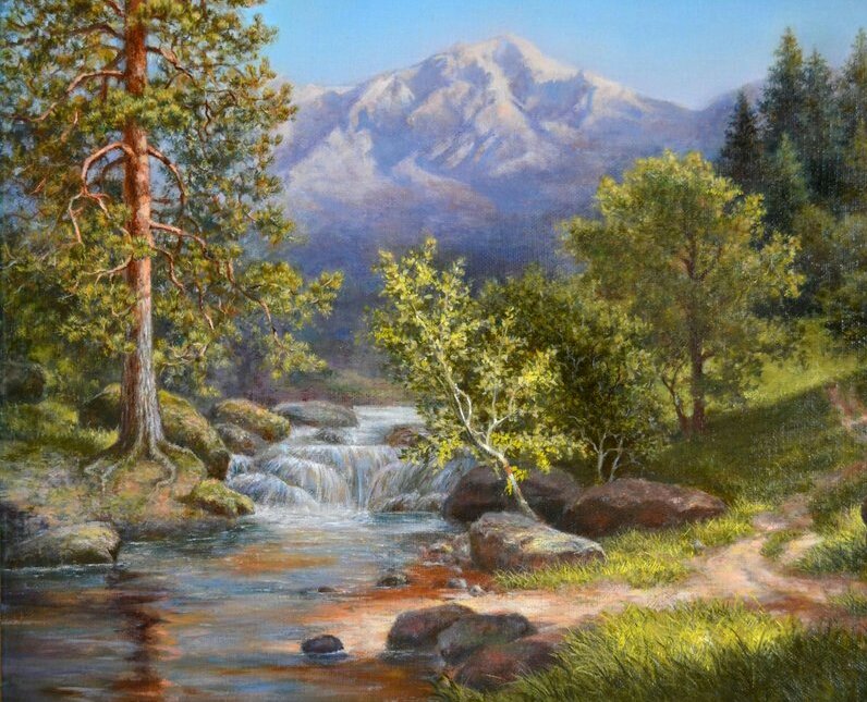 Природа, живопись - живопись, природа, картина - оригинал