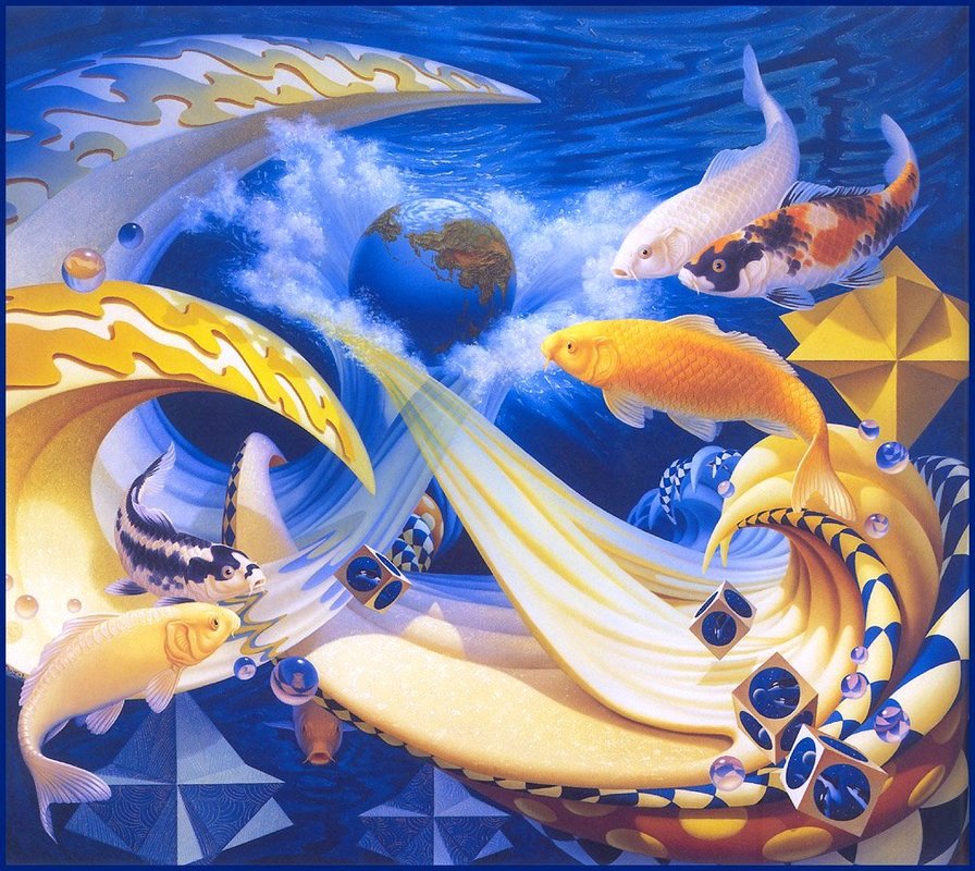 карпы - рыбки, фентези - оригинал