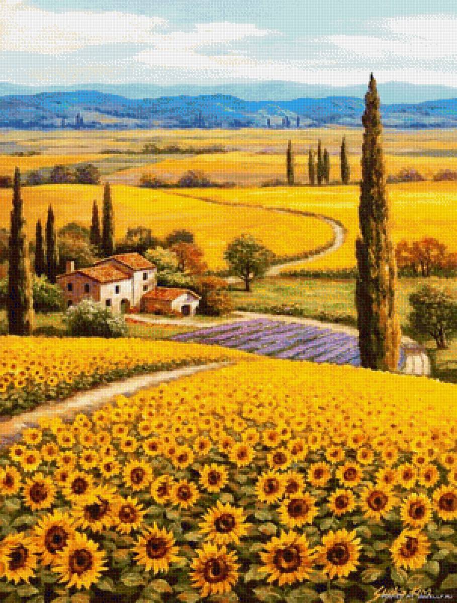 знойная Италия - природа, италия, лето, пейзаж - предпросмотр