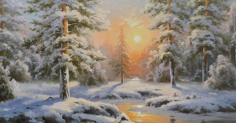 зимняя сказка - река, пейзаж, природа, зима - оригинал