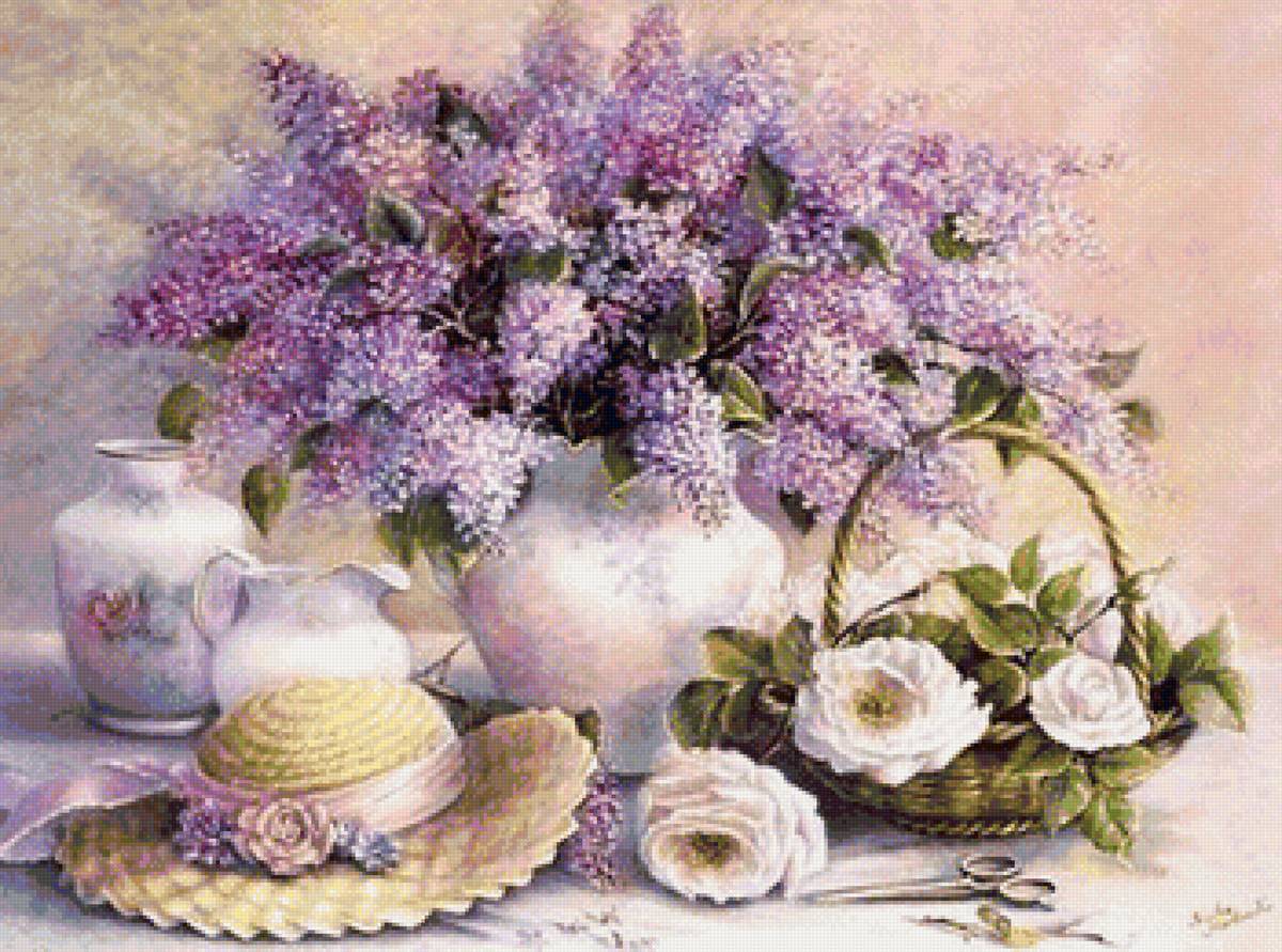 Натюрморт с цветами - натюрморт, цветы - предпросмотр