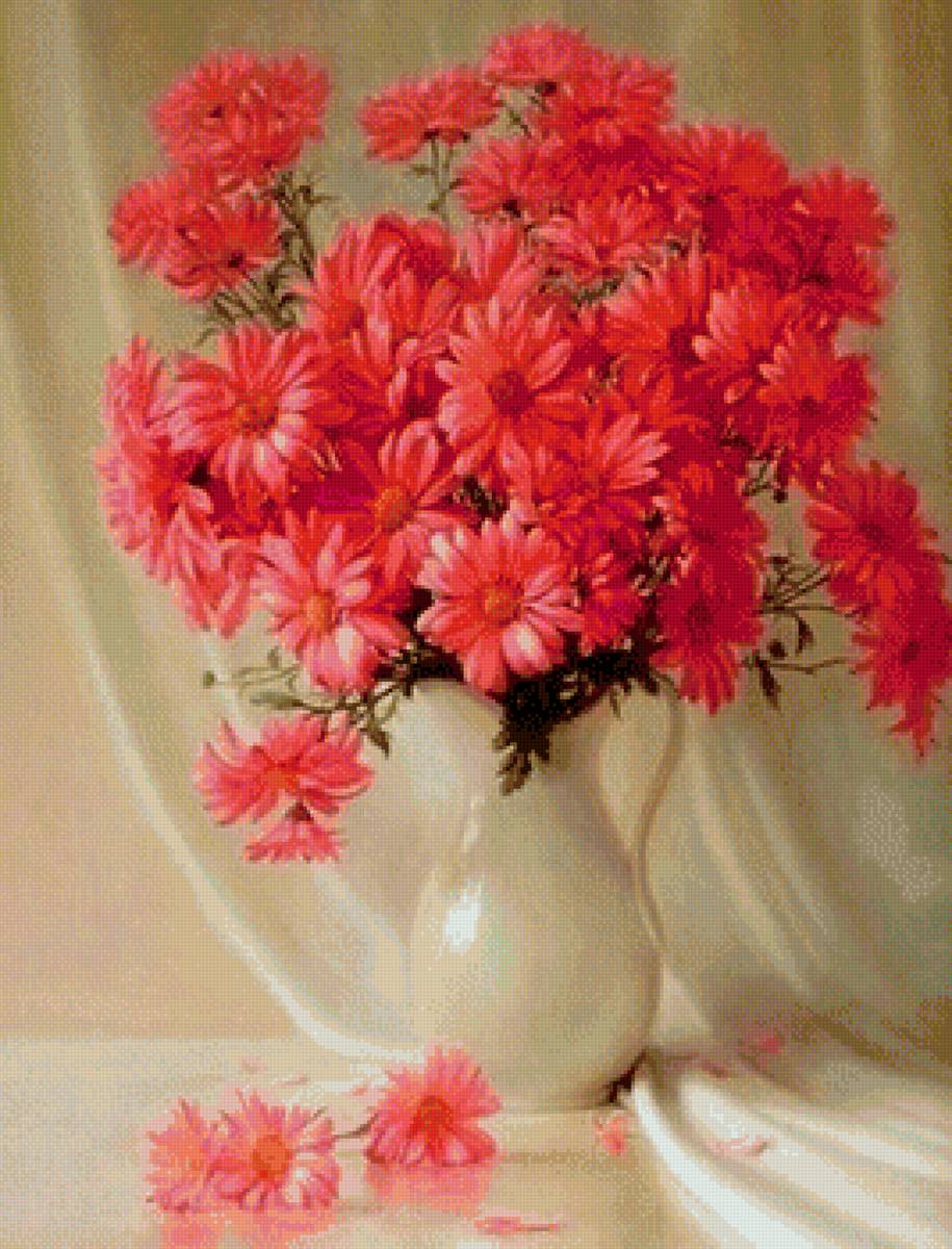 Красные герберы - цветы - предпросмотр