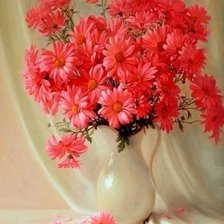 Схема вышивки «Красные герберы»