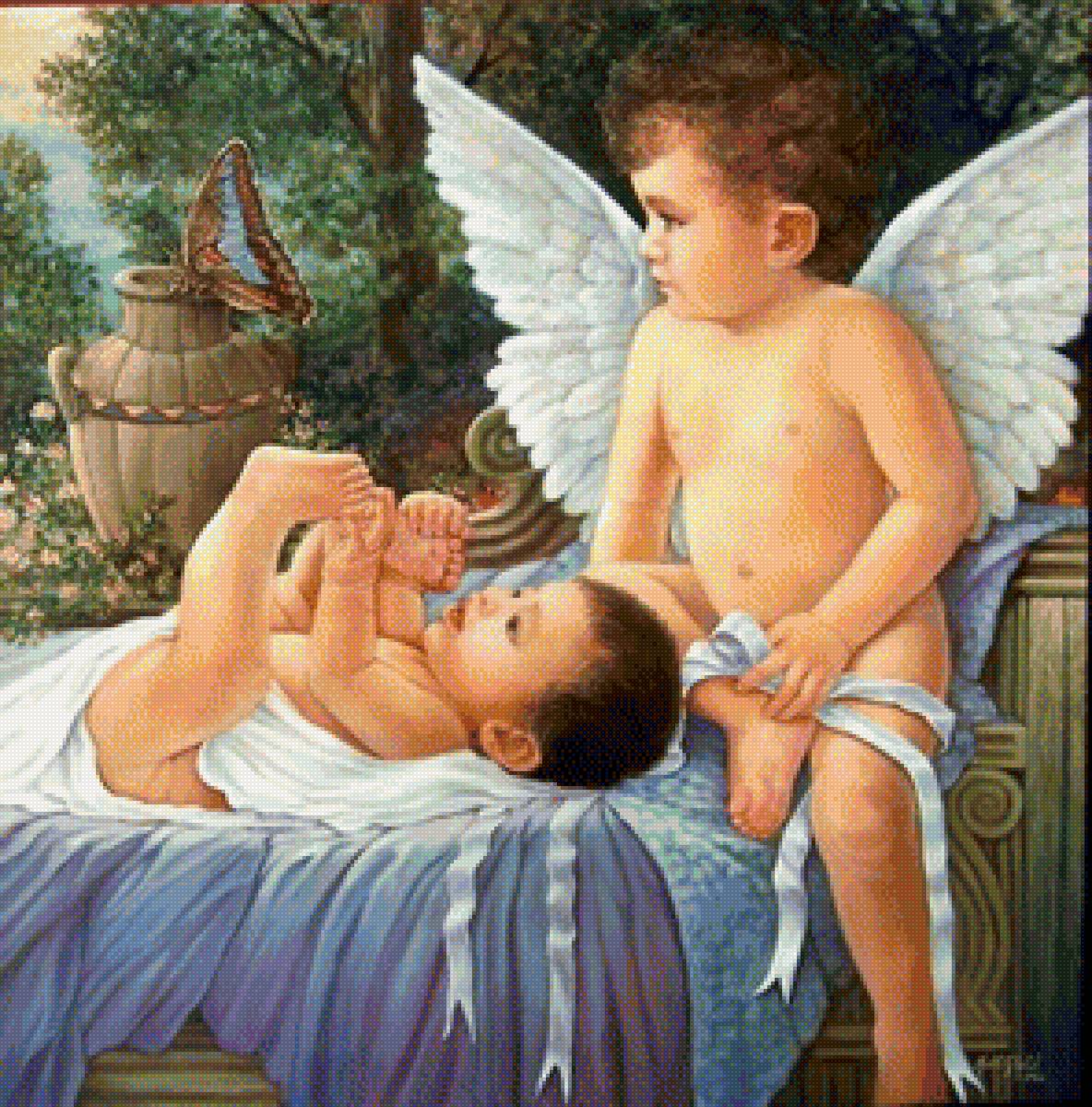 Три ангела хранителя детей песня. Художник Плокгорст ангел хранитель. Ангел хранитель и дети. Ангел мальчик. Ангелы в живописи.