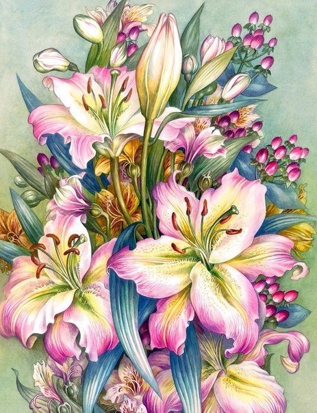 Лилии - оригинал