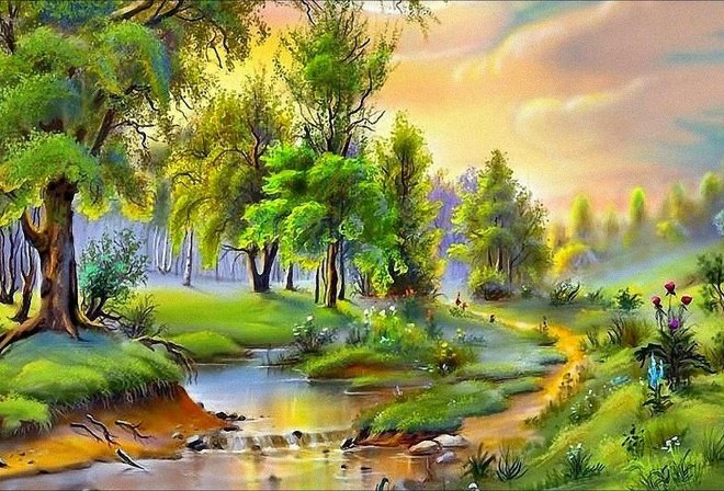 пейзаж весна - пейзаж - оригинал