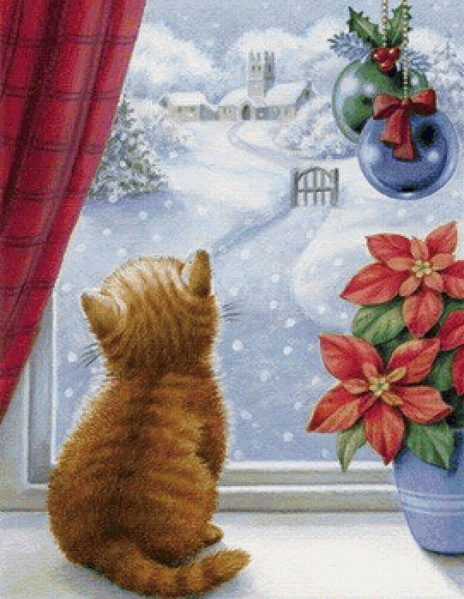 Ожидание - природа, кошки, зима - предпросмотр