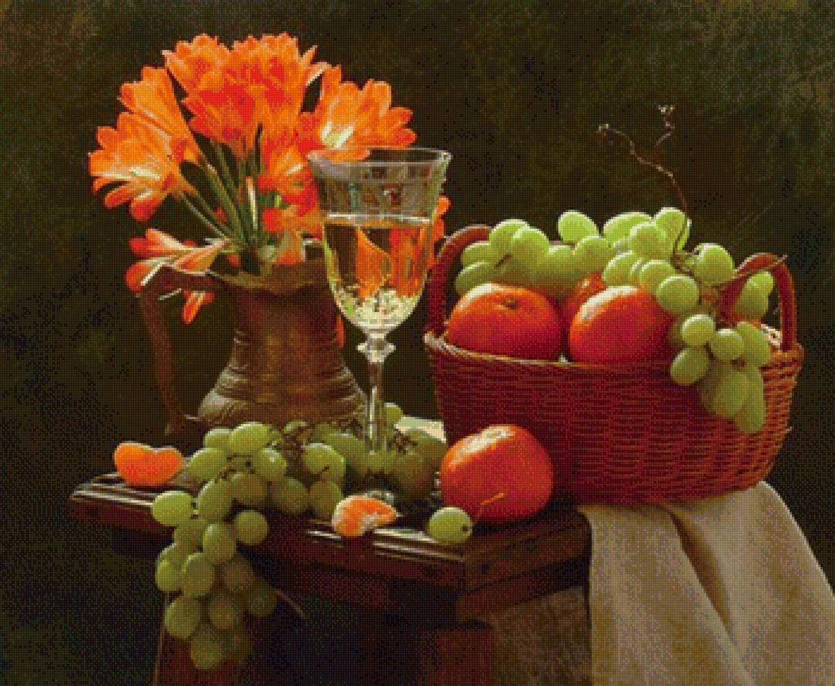 Натюрморт с фруктами - фрукты, натюрморт - предпросмотр